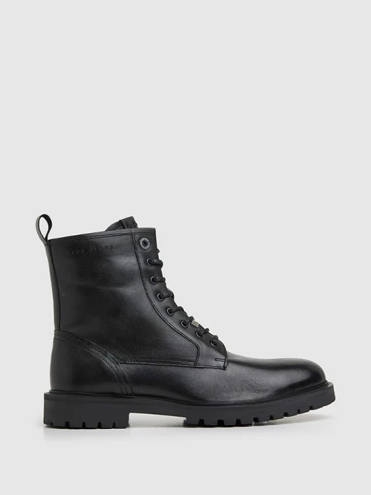 Zdjęcie produktu Pepe Jeans FOOTWEAR Skórzane botki "Trucker" w kolorze czarnym rozmiar: 40