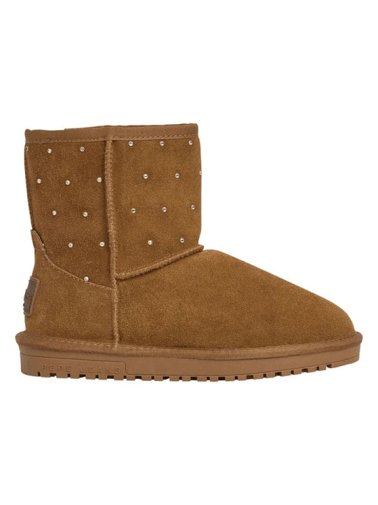 Zdjęcie produktu Pepe Jeans FOOTWEAR Skórzane botki zimowe w kolorze jasnobrązowym rozmiar: 37