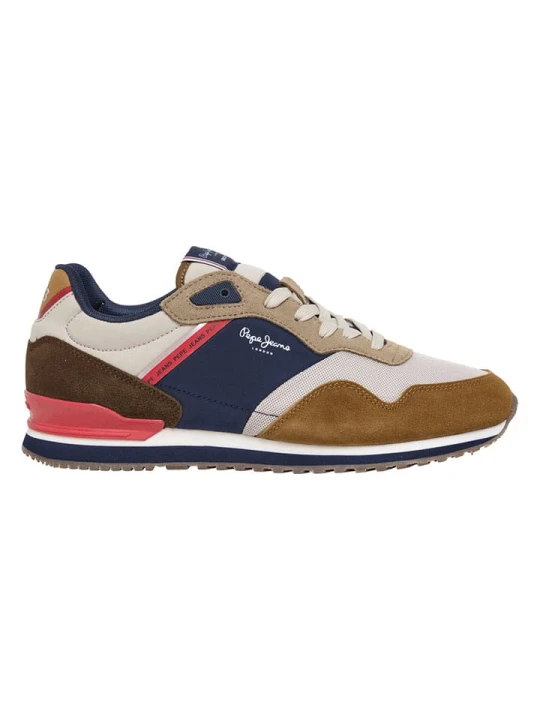 Zdjęcie produktu Pepe Jeans FOOTWEAR Skórzane buty w kolorze jasnobrązowo-granatowym do biegania rozmiar: 42