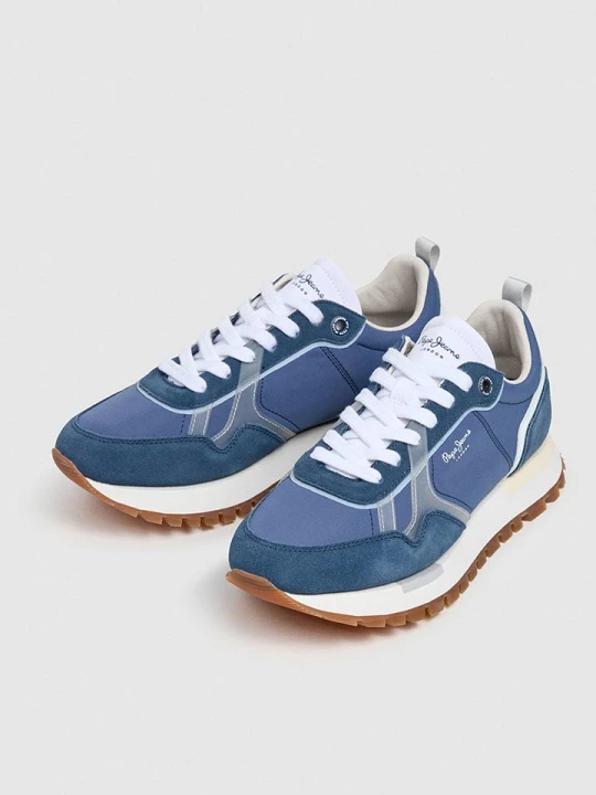 Zdjęcie produktu Pepe Jeans FOOTWEAR Skórzane buty w kolorze niebieskim do biegania rozmiar: 42