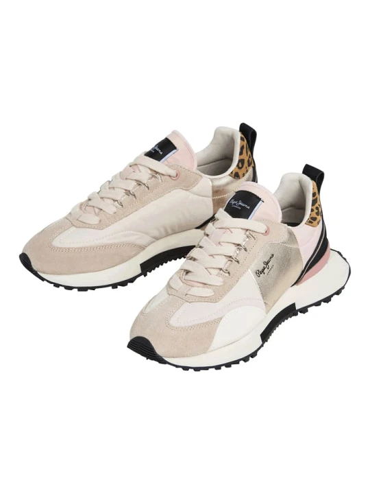 Zdjęcie produktu Pepe Jeans FOOTWEAR Skórzane sneakersy "Archer" w kolorze złoto-kremowym rozmiar: 37