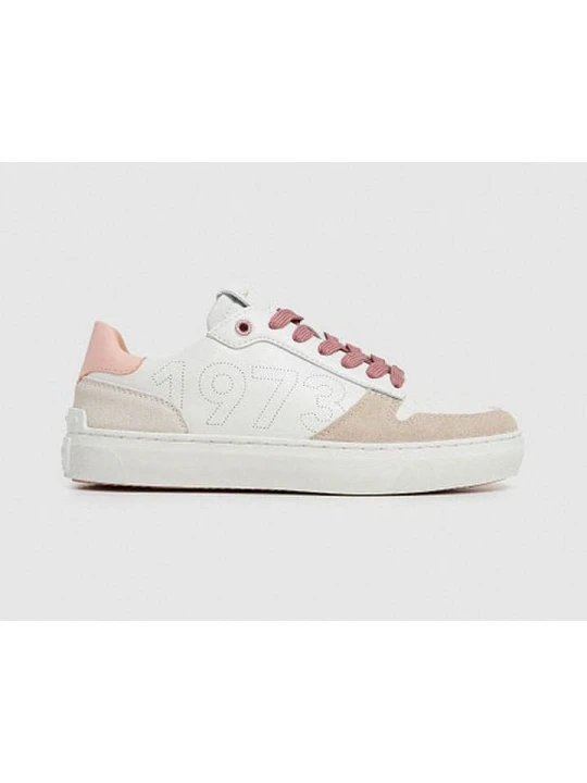 Zdjęcie produktu Pepe Jeans FOOTWEAR Skórzane sneakersy "Camden Seal" w kolorze biało-beżowym rozmiar: 39