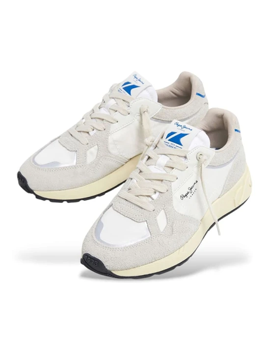 Zdjęcie produktu Pepe Jeans FOOTWEAR Skórzane sneakersy "Marlon" w kolorze kremowo-beżowym rozmiar: 38
