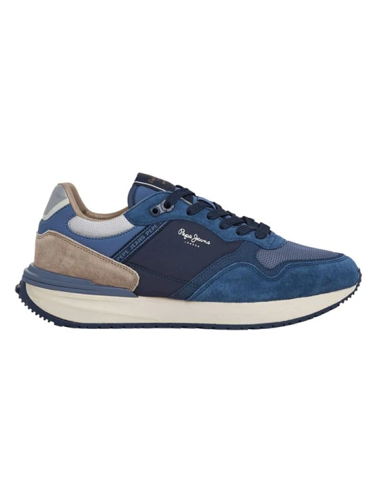 Zdjęcie produktu Pepe Jeans FOOTWEAR Skórzane sneakersy w kolorze niebieskim rozmiar: 44