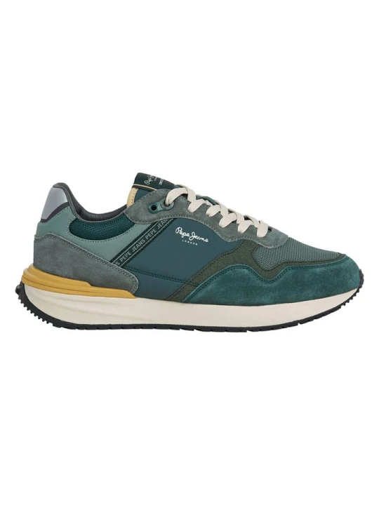 Zdjęcie produktu Pepe Jeans FOOTWEAR Skórzane sneakersy w kolorze zielonym rozmiar: 45