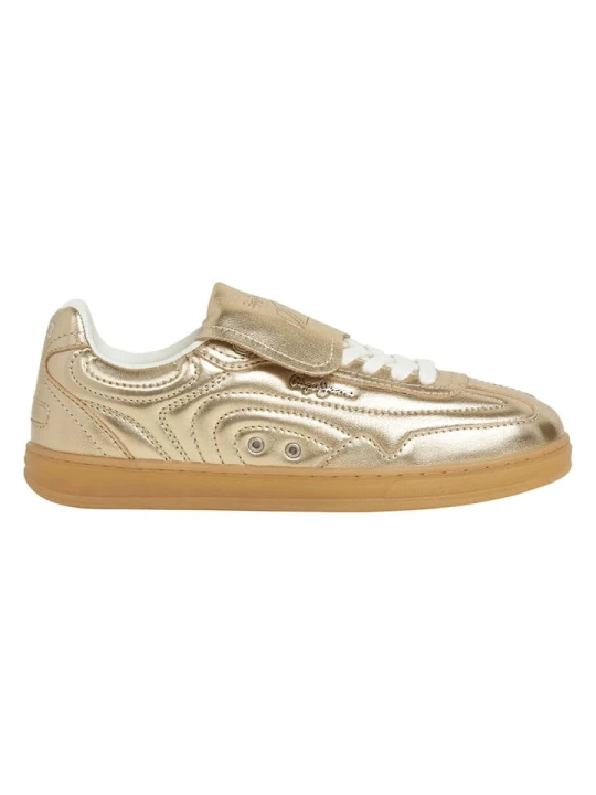 Zdjęcie produktu Pepe Jeans FOOTWEAR Skórzane sneakersy w kolorze złotym rozmiar: 38