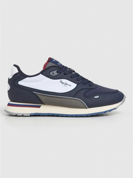 Zdjęcie produktu Pepe Jeans FOOTWEAR Sneakersy "Bexley South" w kolorze biało-szaro-granatowym rozmiar: 46