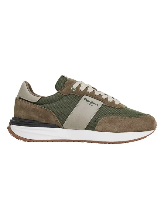 Zdjęcie produktu Pepe Jeans FOOTWEAR Sneakersy "Buster Supra" w kolorze oliwkowo-jasnobrązowym rozmiar: 44