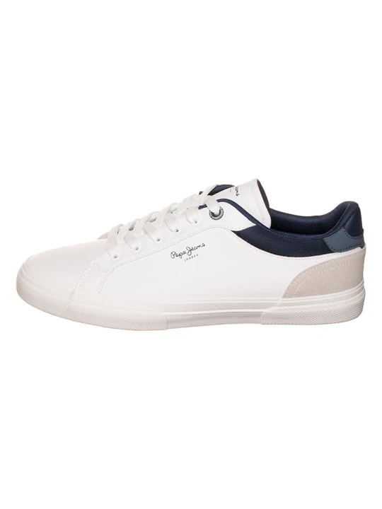 Zdjęcie produktu Pepe Jeans FOOTWEAR Sneakersy "Court" w kolorze biało-niebieskim rozmiar: 42