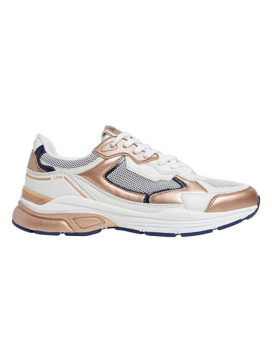 Zdjęcie produktu Pepe Jeans FOOTWEAR Sneakersy "Dave Metal" w kolorze biało-beżowym rozmiar: 40