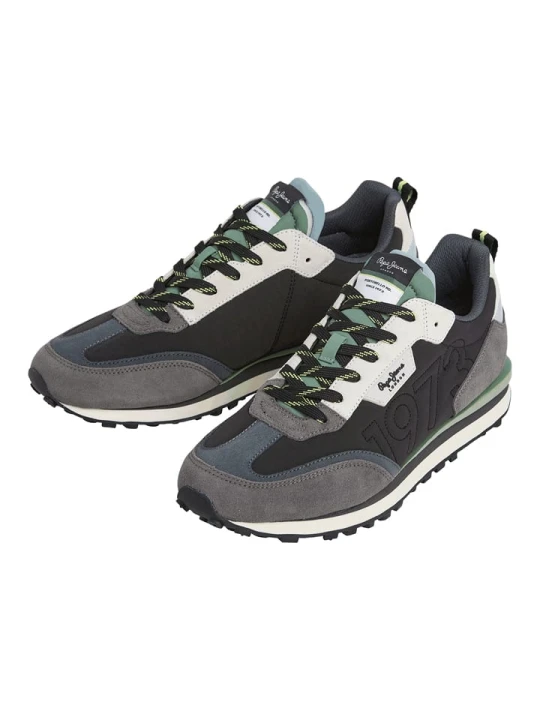 Zdjęcie produktu Pepe Jeans FOOTWEAR Sneakersy "Foster" w kolorze antracytowo-zielonym rozmiar: 42