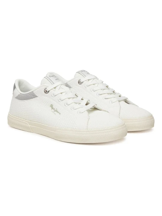 Zdjęcie produktu Pepe Jeans FOOTWEAR Sneakersy "Kenton" w kolorze srebrno-kremowym rozmiar: 41