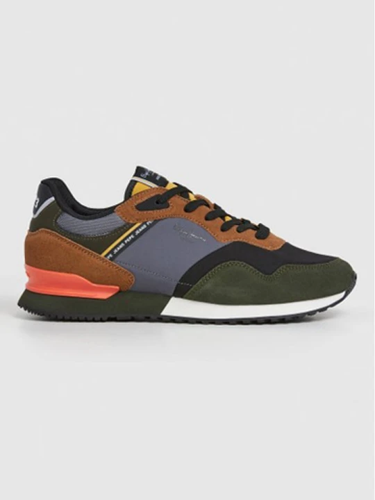 Zdjęcie produktu Pepe Jeans FOOTWEAR Sneakersy "London Mood" w kolorze oliwkowo-jasnobrązowym rozmiar: 43