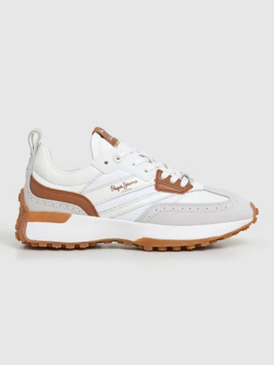 Zdjęcie produktu Pepe Jeans FOOTWEAR Sneakersy "Lucky Class" w kolorze biało-szarym rozmiar: 37