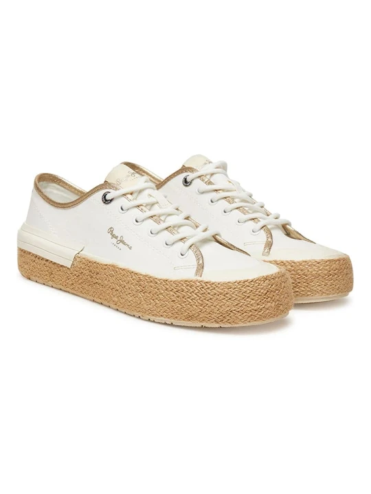 Zdjęcie produktu Pepe Jeans FOOTWEAR Sneakersy "Samoi" w kolorze białym rozmiar: 40