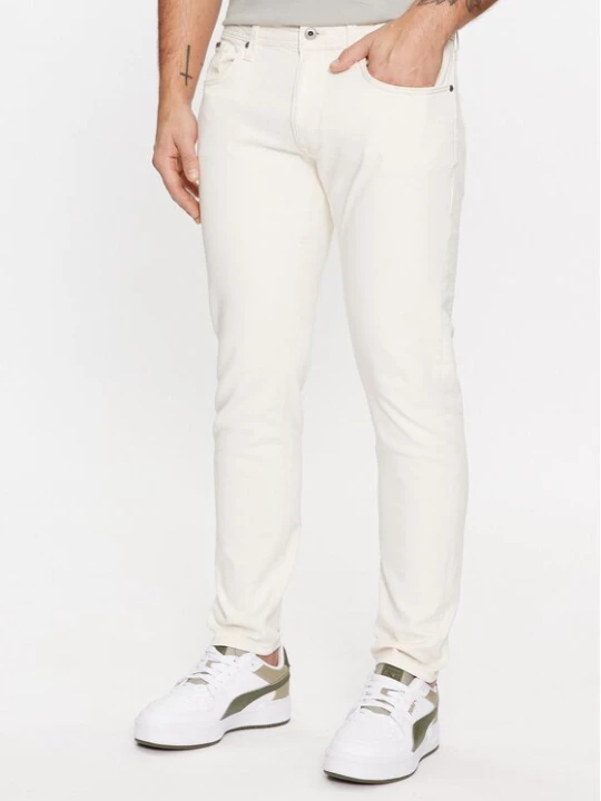 Zdjęcie produktu Pepe Jeans Jeansy PM207390WI5 Écru Tapered Fit Kremowy