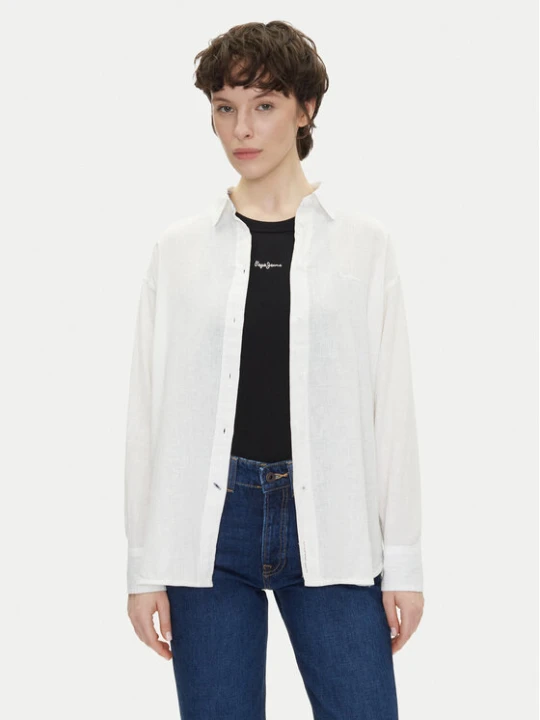 Zdjęcie produktu Pepe Jeans Koszula Chipper PL304993 Biały Loose Fit