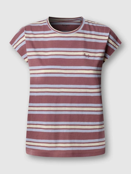 Zdjęcie produktu Pepe Jeans Koszulka "Charlot" w kolorze bordowym rozmiar: M