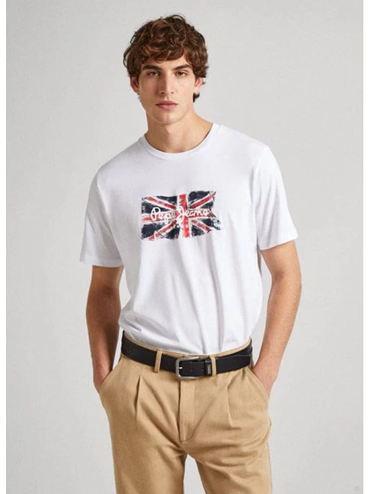 Zdjęcie produktu Pepe Jeans Koszulka "Clag" w kolorze białym rozmiar: XL