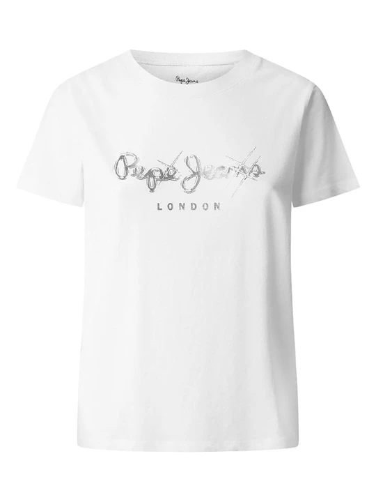 Zdjęcie produktu Pepe Jeans Koszulka "Leticia" w kolorze białym rozmiar: S