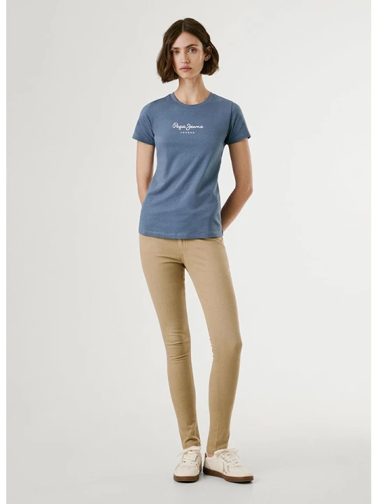 Zdjęcie produktu Pepe Jeans Koszulka "New Virginia" w kolorze szaroniebieskim rozmiar: XS