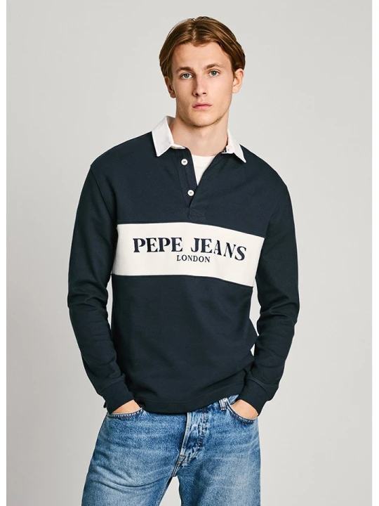 Zdjęcie produktu Pepe Jeans Koszulka polo "Joey" w kolorze granatowym rozmiar: M