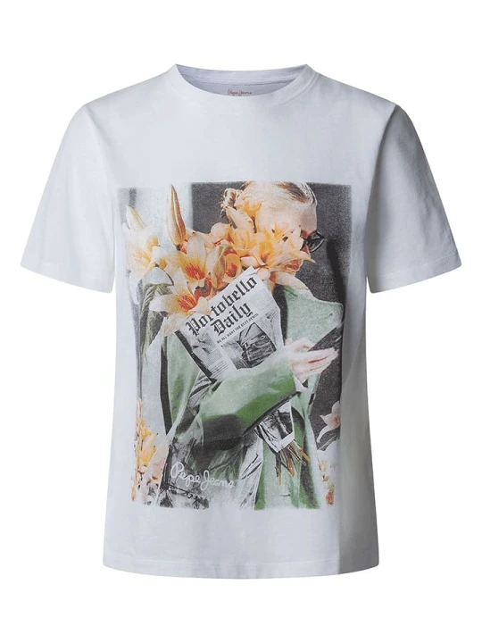 Zdjęcie produktu Pepe Jeans Koszulka "Rebecca" w kolorze białym rozmiar: L
