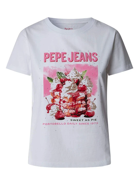 Zdjęcie produktu Pepe Jeans Koszulka "Ryoko" w kolorze białym rozmiar: S