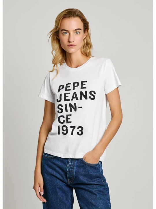 Zdjęcie produktu Pepe Jeans Koszulka w kolorze białym rozmiar: M
