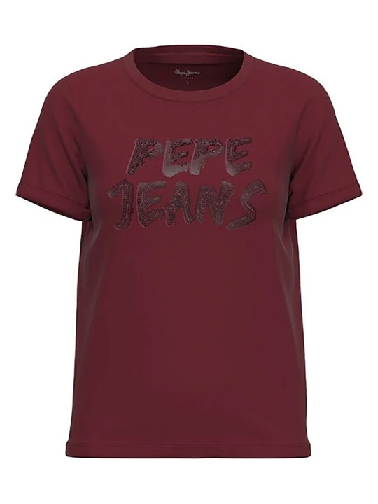 Zdjęcie produktu Pepe Jeans Koszulka w kolorze bordowym rozmiar: M