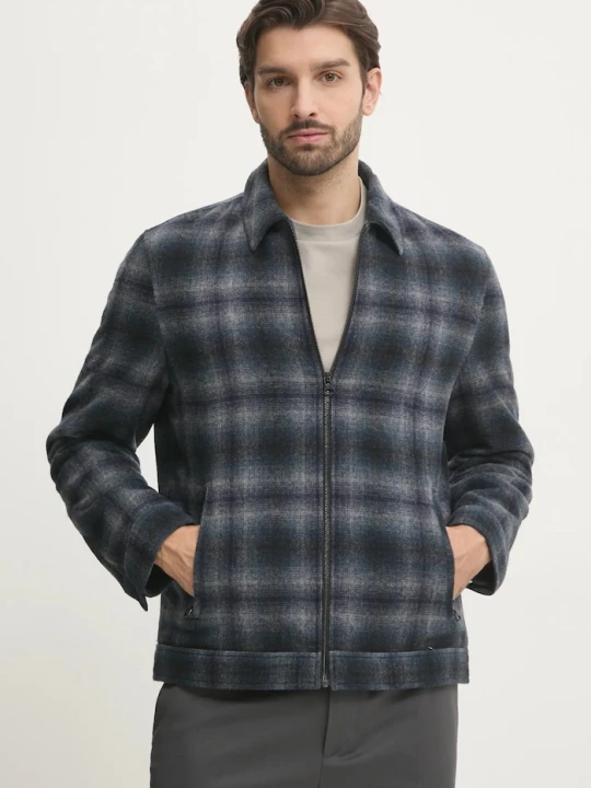 Zdjęcie produktu Pepe Jeans kurtka koszulowa wełniana MARRINGTON granatowy
