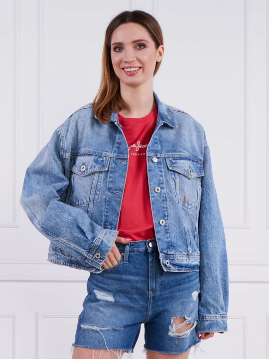 Zdjęcie produktu Pepe Jeans London Kurtka jeansowa TURNER RAINBOW | Regular Fit niebieski