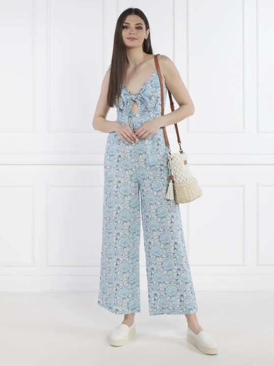 Zdjęcie produktu Pepe Jeans London Lniany kombinezon MATILDE | Regular Fit błękitny