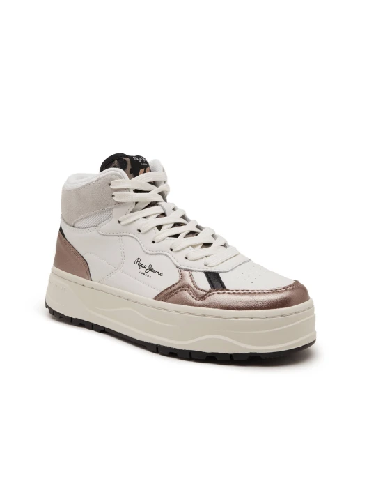 Zdjęcie produktu Pepe Jeans London Sneakersy Kore Basket | z dodatkiem skóry biały