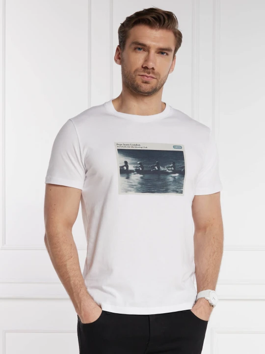 Zdjęcie produktu Pepe Jeans London T-shirt CIEL | Slim Fit biały