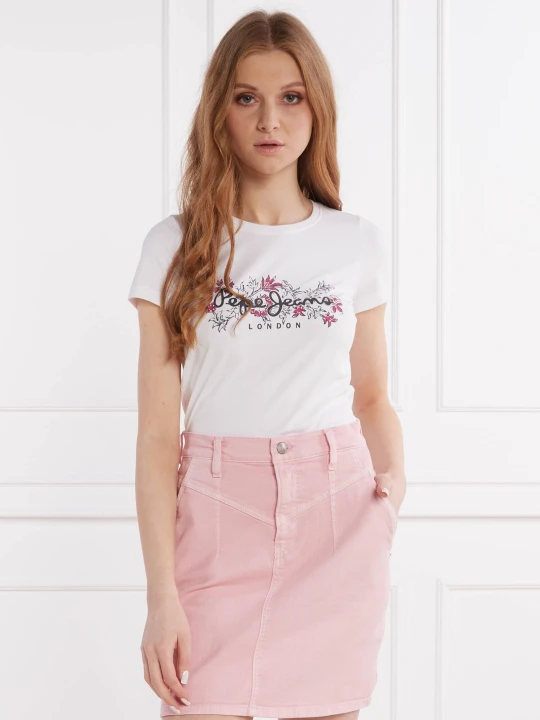 Zdjęcie produktu Pepe Jeans London T-shirt KORINA | Slim Fit biały