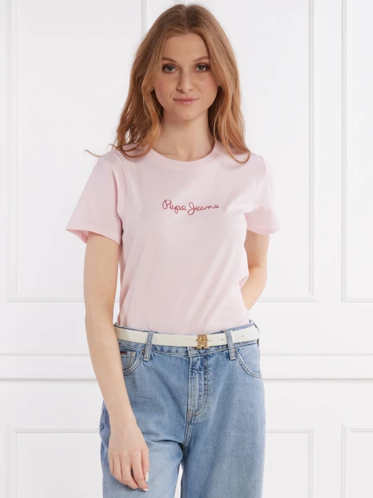 Zdjęcie produktu Pepe Jeans London T-shirt LORETTE | Regular Fit różowy