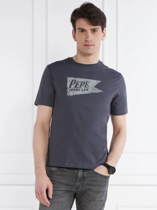 Zdjęcie produktu Pepe Jeans London T-shirt SINGLE CARDIFF | Regular Fit grafitowy