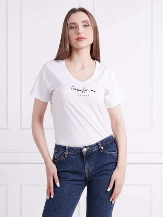 Zdjęcie produktu Pepe Jeans London T-shirt WENDY V NECK | Regular Fit biały