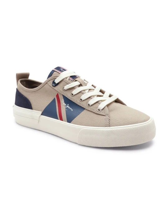 Zdjęcie produktu Pepe Jeans London Trampki ALLEN FLAG | z dodatkiem skóry beżowy