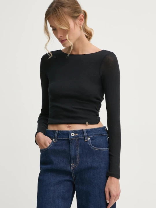Zdjęcie produktu Pepe Jeans longsleeve bawełniany LULLY czarny