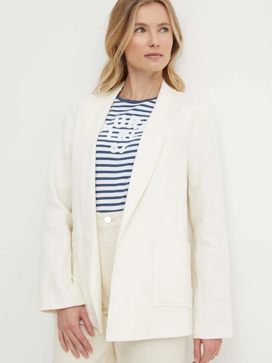Zdjęcie produktu Pepe Jeans marynarka lniana MIRKA beżowy