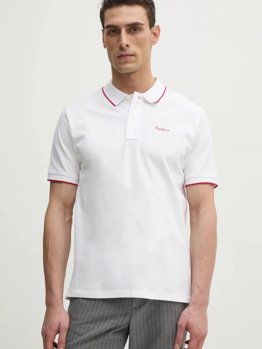 Zdjęcie produktu Pepe Jeans polo bawełniane Hans biały