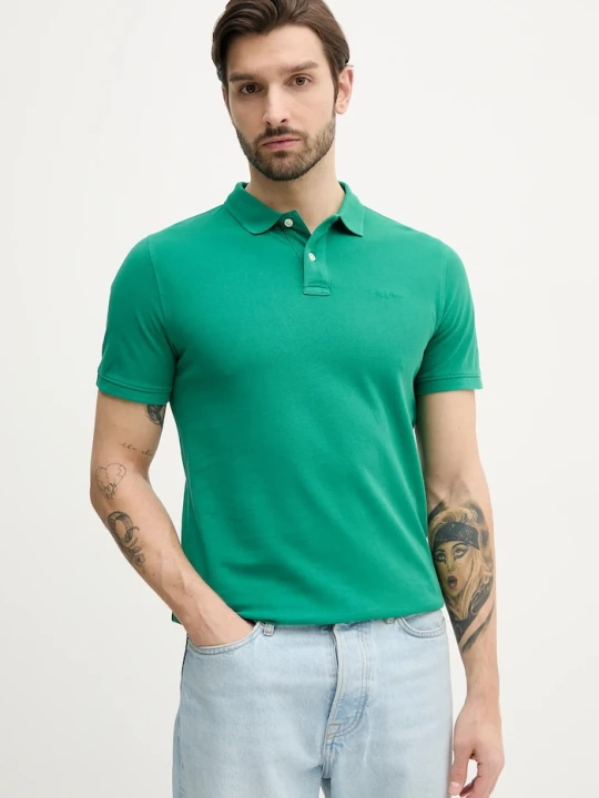 Zdjęcie produktu Pepe Jeans polo damskie bawełniane NEW OLIVER GD zielony