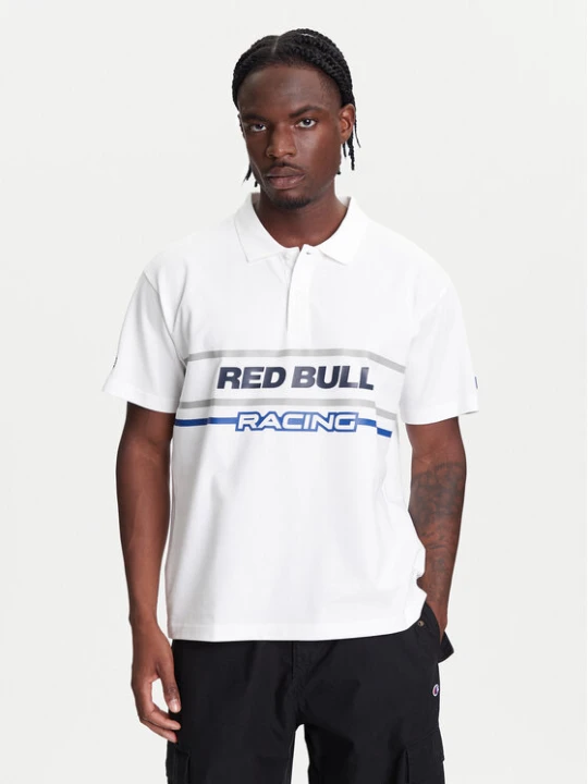 Zdjęcie produktu Pepe Jeans Polo Red Bull Racing Moto Panel RM540017 Biały Regular Fit