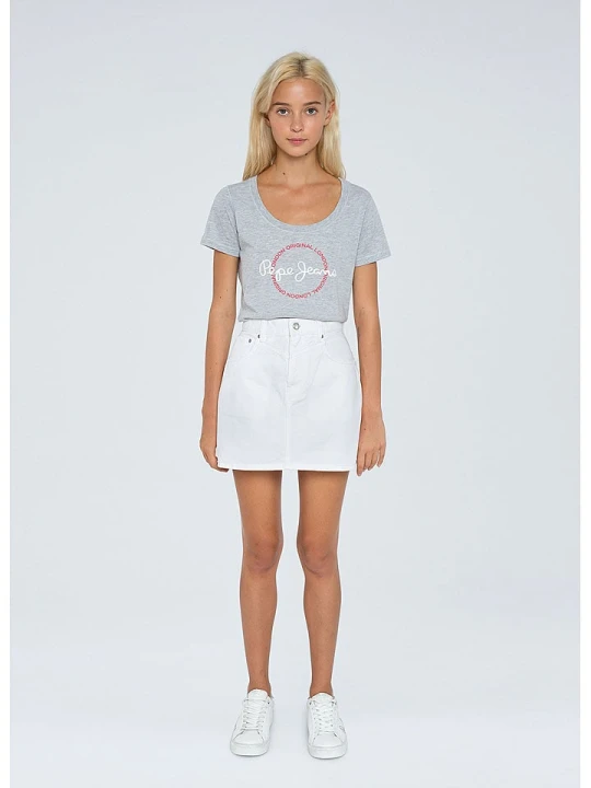 Zdjęcie produktu Pepe Jeans Spódnica dżinsowa "Rachel" w kolorze białym rozmiar: M