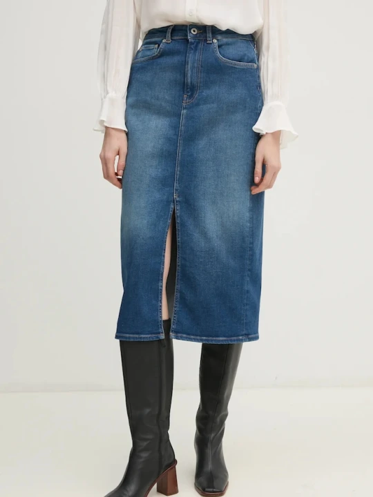 Zdjęcie produktu Pepe Jeans spódnica jeansowa MIDI SKIRT HW niebieski