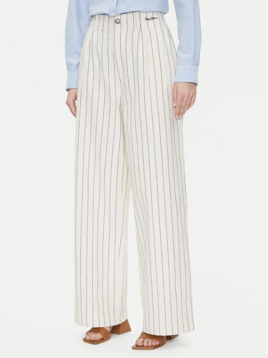 Zdjęcie produktu Pepe Jeans Spodnie materiałowe Herly PL211806 Beżowy Wide Leg