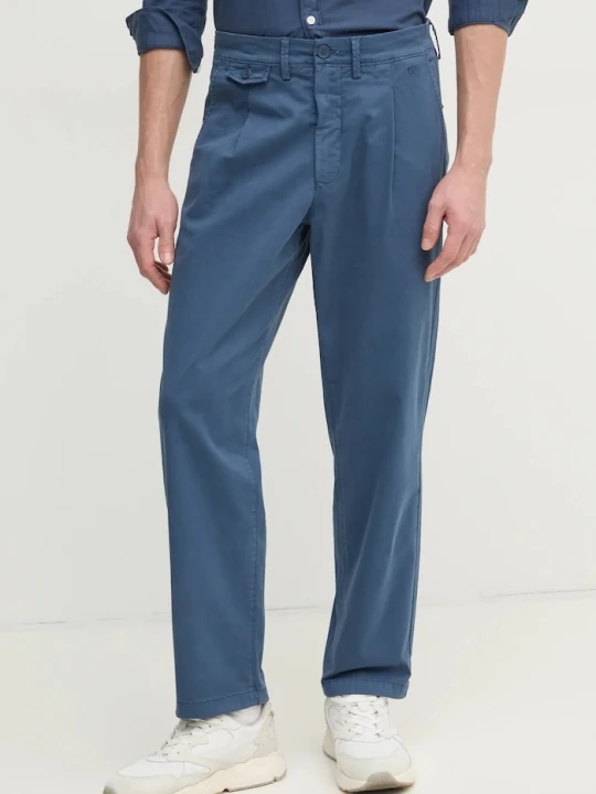 Zdjęcie produktu Pepe Jeans spodnie RELAXED COMFORT PLEATED CHINO niebieski