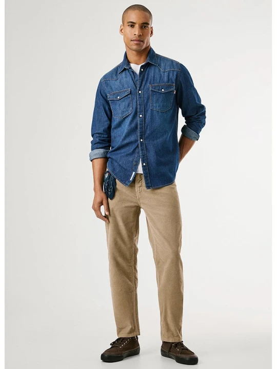 Zdjęcie produktu Pepe Jeans Spodnie sztruksowe - Slim fit - w kolorze beżowym rozmiar: W30